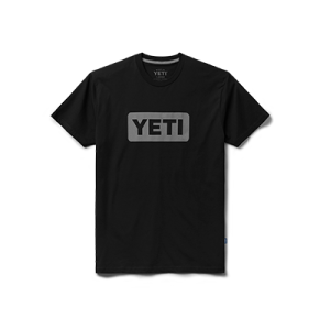 YETI Premium Logo Badge Short Sleeve T-Shirt Black Black/Grey