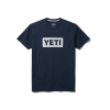 YETI Premium Logo Badge Short Sleeve T-Shirt Navy Navy/White
