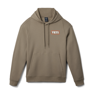 YETI® Wetlands Logo Badge Fleece Hoodie Taupe