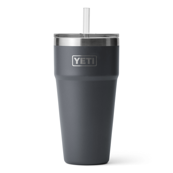 YETI Rambler® 26 oz (769ml) Straw Stackable Cup Charcoal