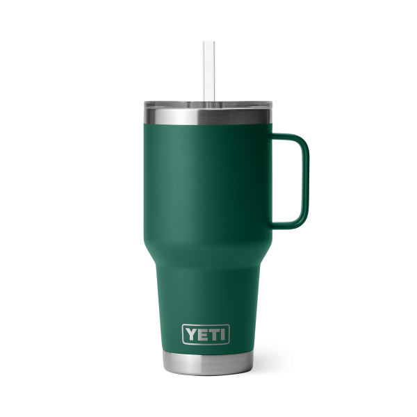 Rambler® 35 oz (1L) Straw Mug Black Forest Green
