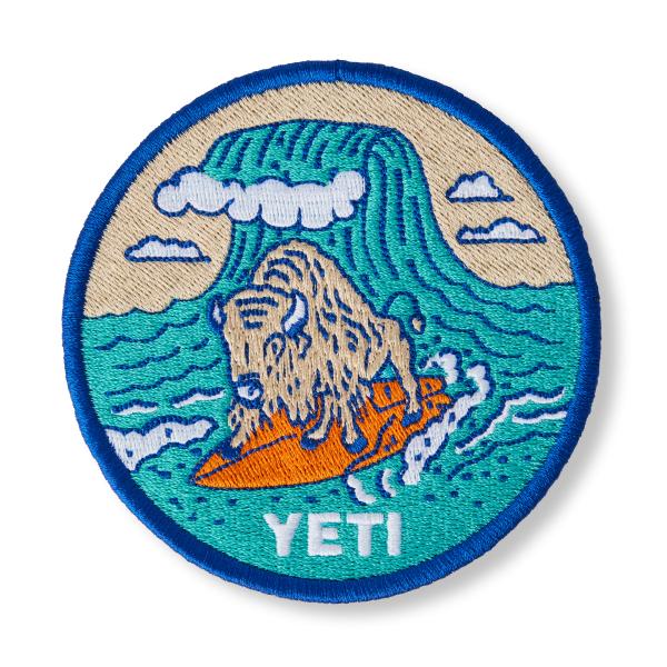 YETI Collectors Patches Big Wave Blue