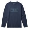 YETI Logo Badge Long Sleeve Shirt Navy